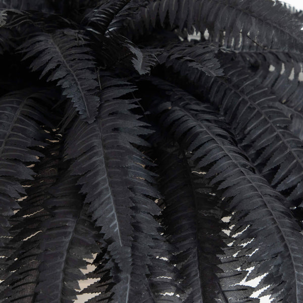 48" Artificial Halloween Black Boston Fern - Set of 2