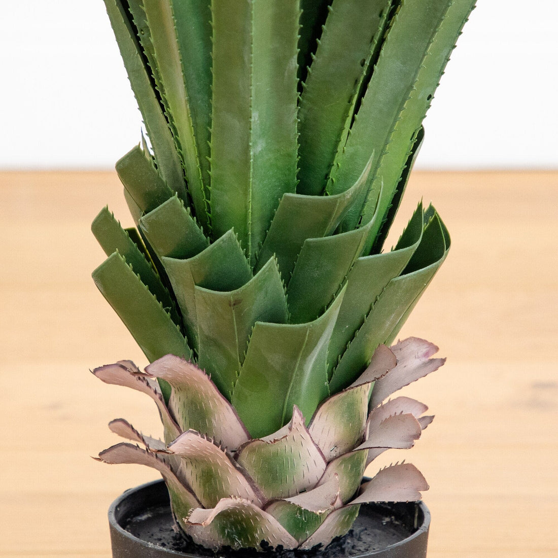 4' UV Resistant Artificial Spiked Agave Plant in White Tower Planter  (Indoor/Outdoor)