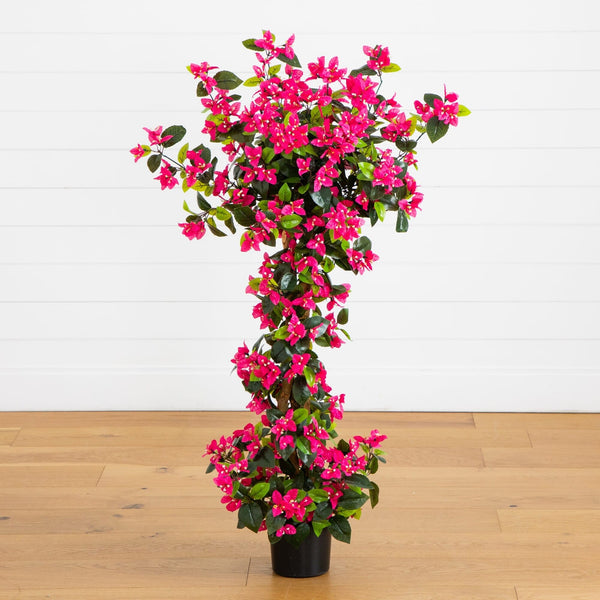 4' UV Resistant Artificial Spiral Bougainvillea Tree (Indoor/Outdoor)