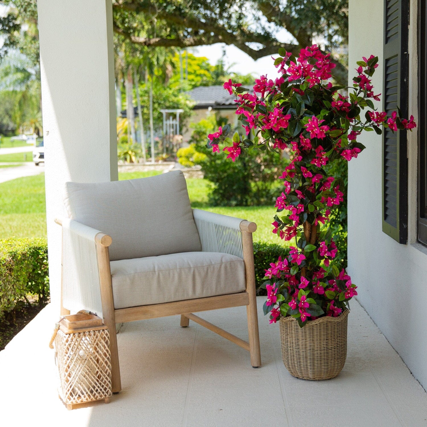 bougainvillea plant indoor or outdoor 4' UV Resistant Artificial Spiral Bougainvillea Tree (Indoor/Outdoor)
