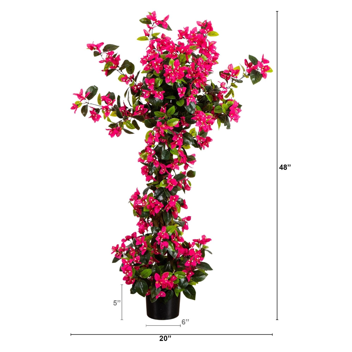 4' UV Resistant Artificial Spiral Bougainvillea Tree (Indoor/Outdoor)