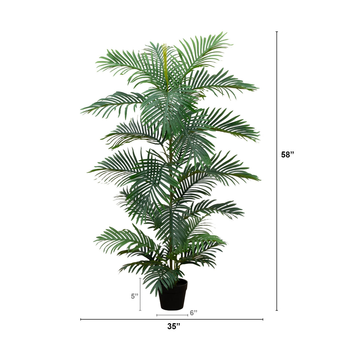5.5 areca palm artificial tree 5' Areca Artificial Palm Tree UV Resistant (Indoor/Outdoor)