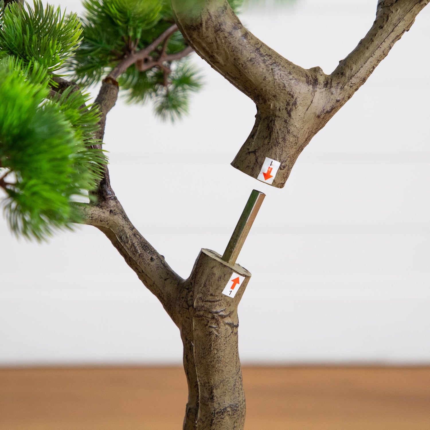 5’ Artificial Bonsai Style Cedar Tree in Decorative White Planter