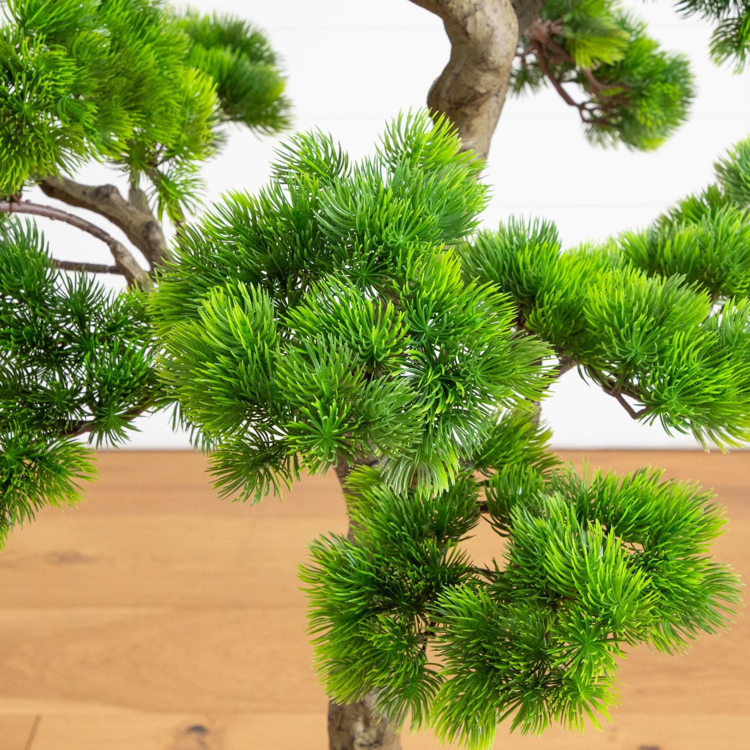 5’ Artificial Bonsai Style Cedar Tree in Decorative White Planter