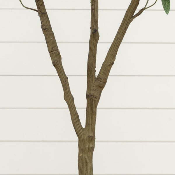 5’ Artificial Olive Tree in White Decorative Planter