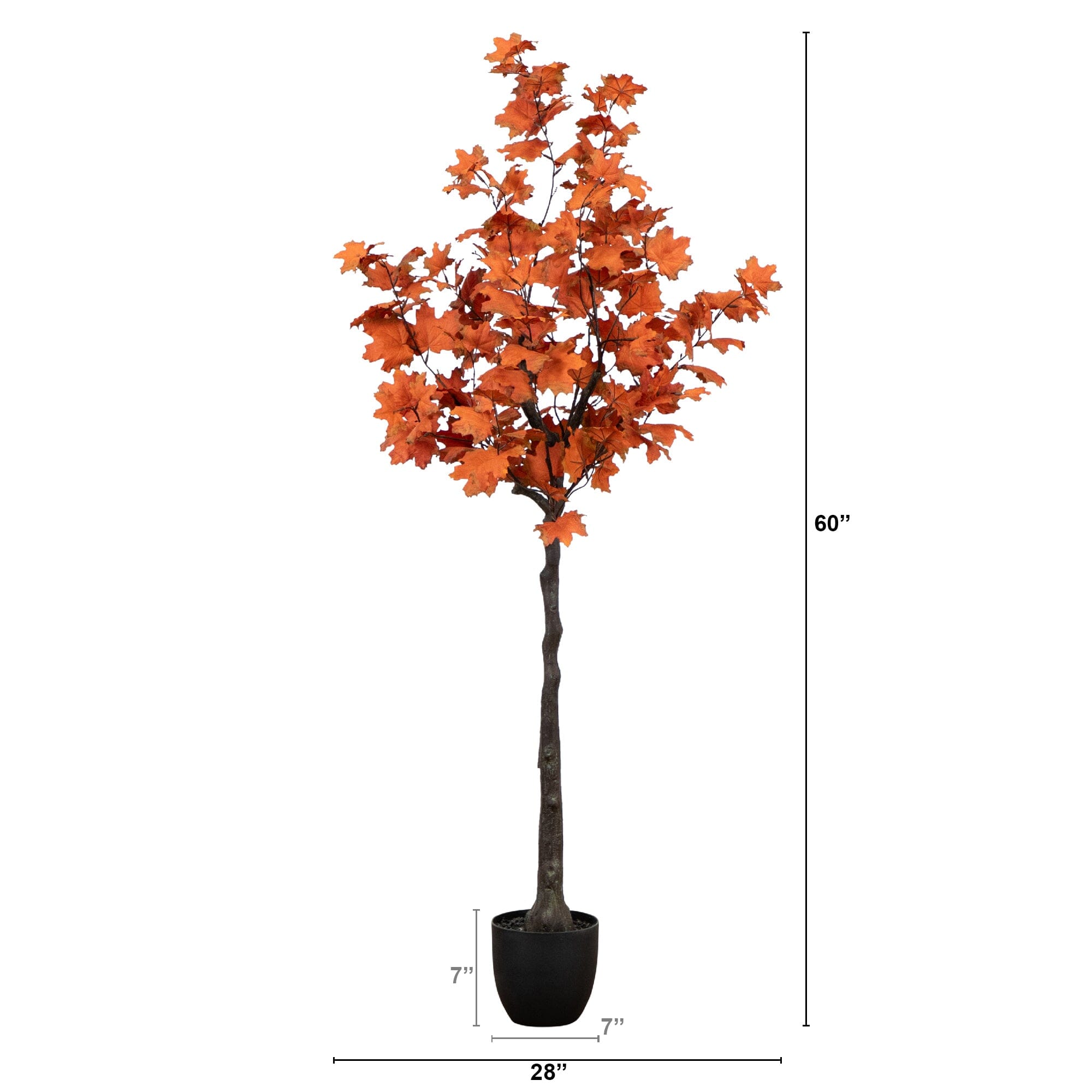 Autumn Rustic Maple 5' Autumn Rustic Maple Artificial Fall Tree | Nearly Natural