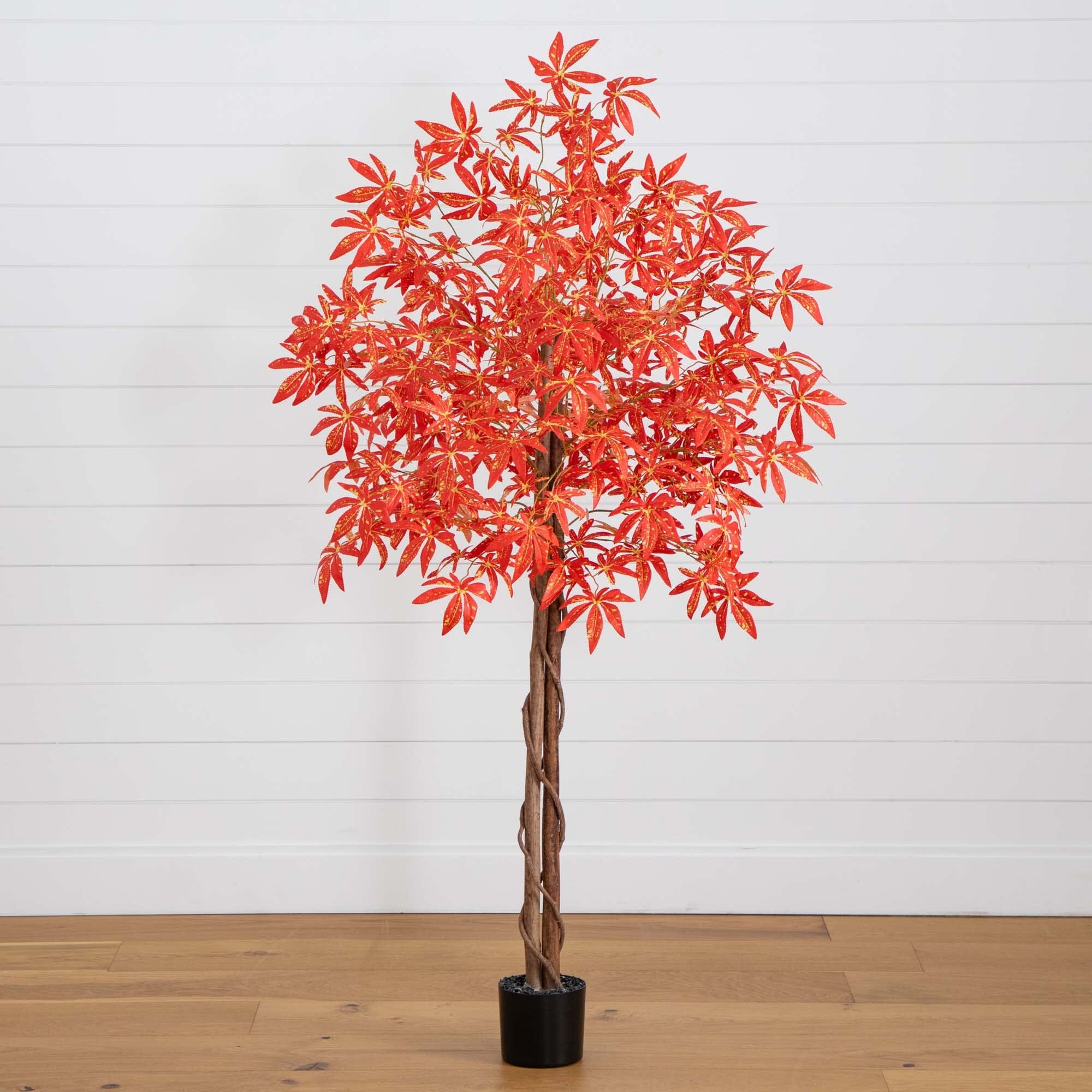 5’ Autumn Vibrant Maple Artificial Fall Tree | Nearly Natural