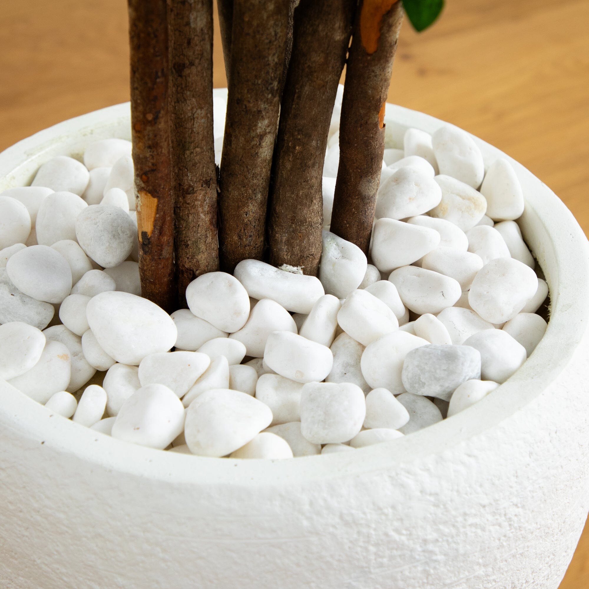 5' Azalea Artificial Tree in White Planter | Nearly Natural