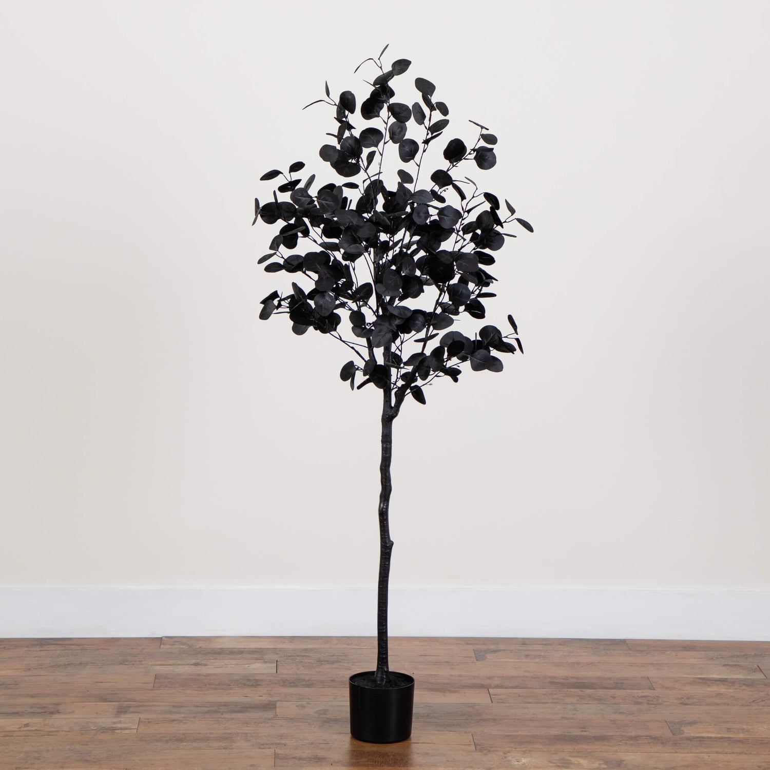 5' Artificial Halloween Black Eucalyptus Tree