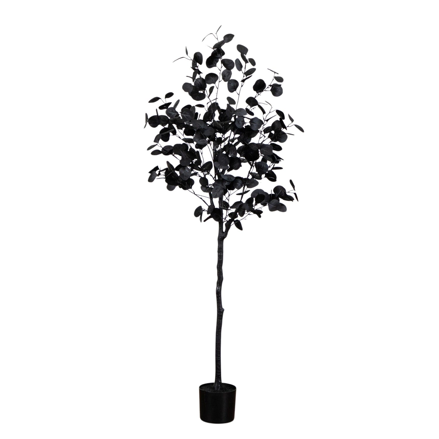 5' Artificial Halloween Black Eucalyptus Tree