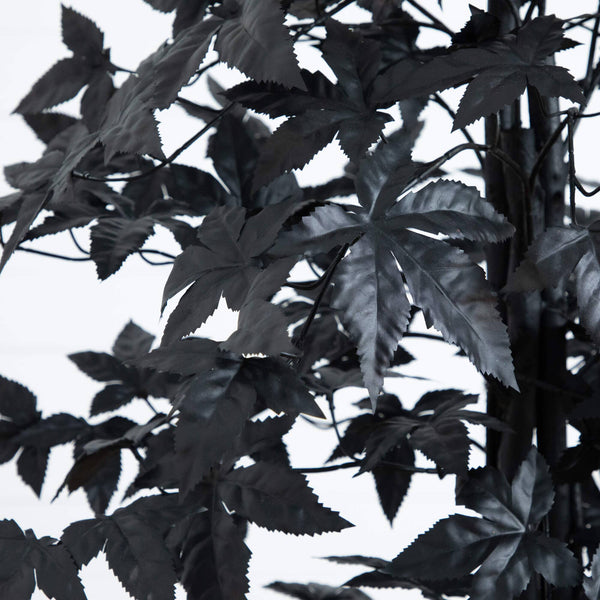 5' Artificial Halloween Black Maple Tree with Natural Trunk