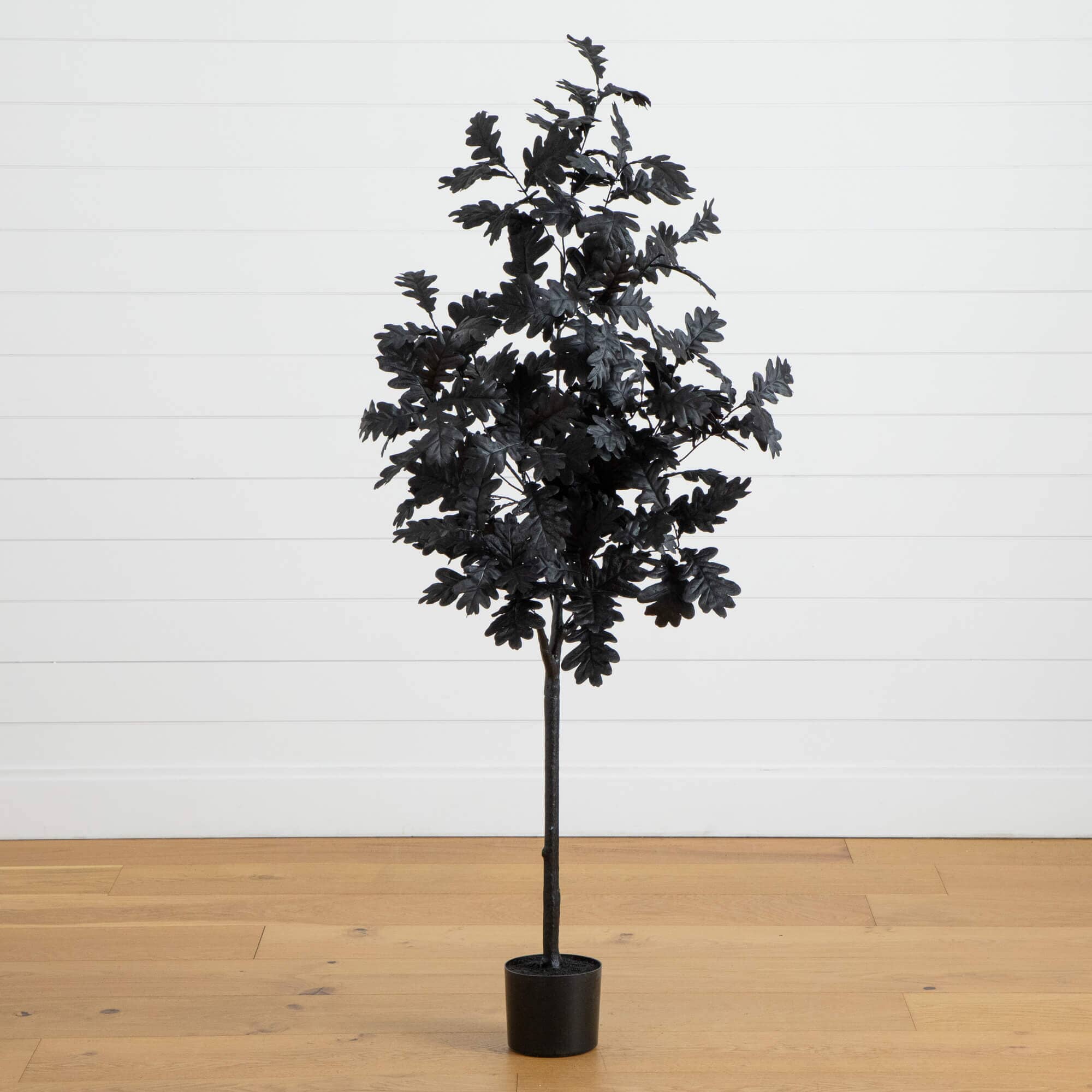 5' Artificial Halloween Black Oak Tree – Nearly Natural