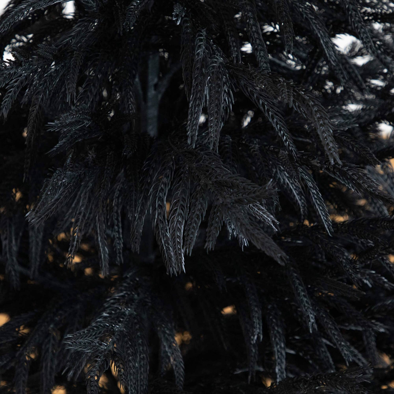 5' Artificial Halloween Real Touch Black Norfolk Pine Christmas Tree with Natural Look
