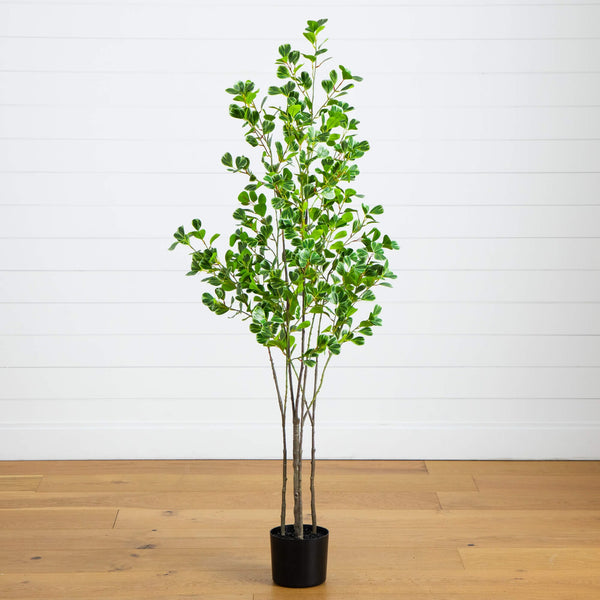 5' Artificial Heart Shaped Ficus Leaf Tree
