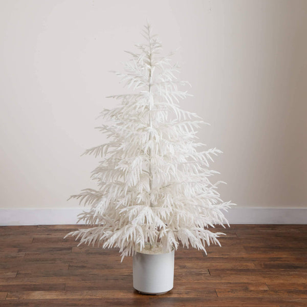 5' Artificial Real Touch White Norfolk Island Pine Christmas Tree with Natural Look
