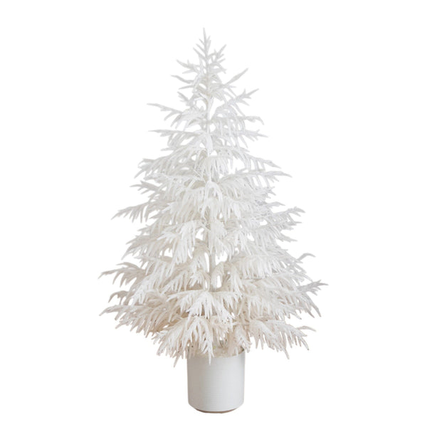 5' Artificial Real Touch White Norfolk Island Pine Christmas Tree with Natural Look