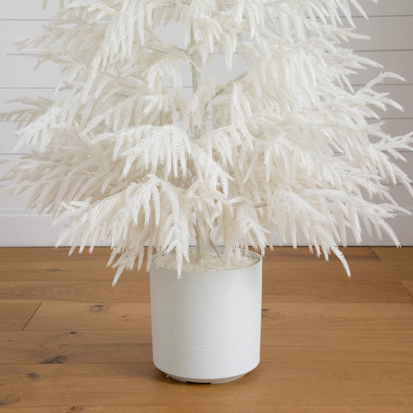 5' Artificial Real Touch White Norfolk Island Pine Christmas Tree with Natural Look