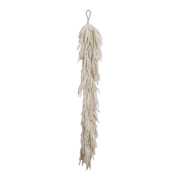 5' Artificial Real Touch White Norfolk Island Pine Garland with Natural Look