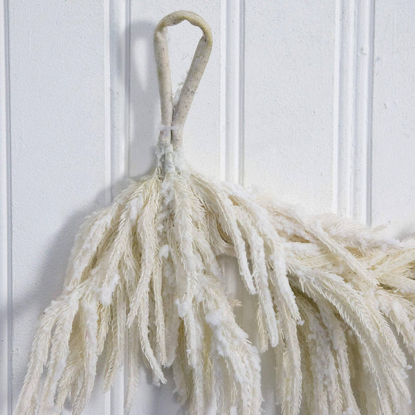 5' Artificial Real Touch White Norfolk Island Pine Garland with Natural Look