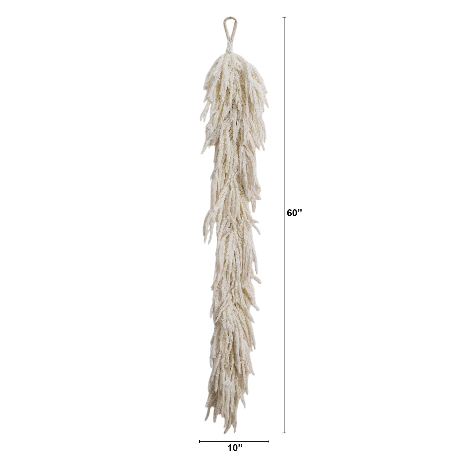 5' Artificial Real Touch White Norfolk Island Pine Garland with Natural Look