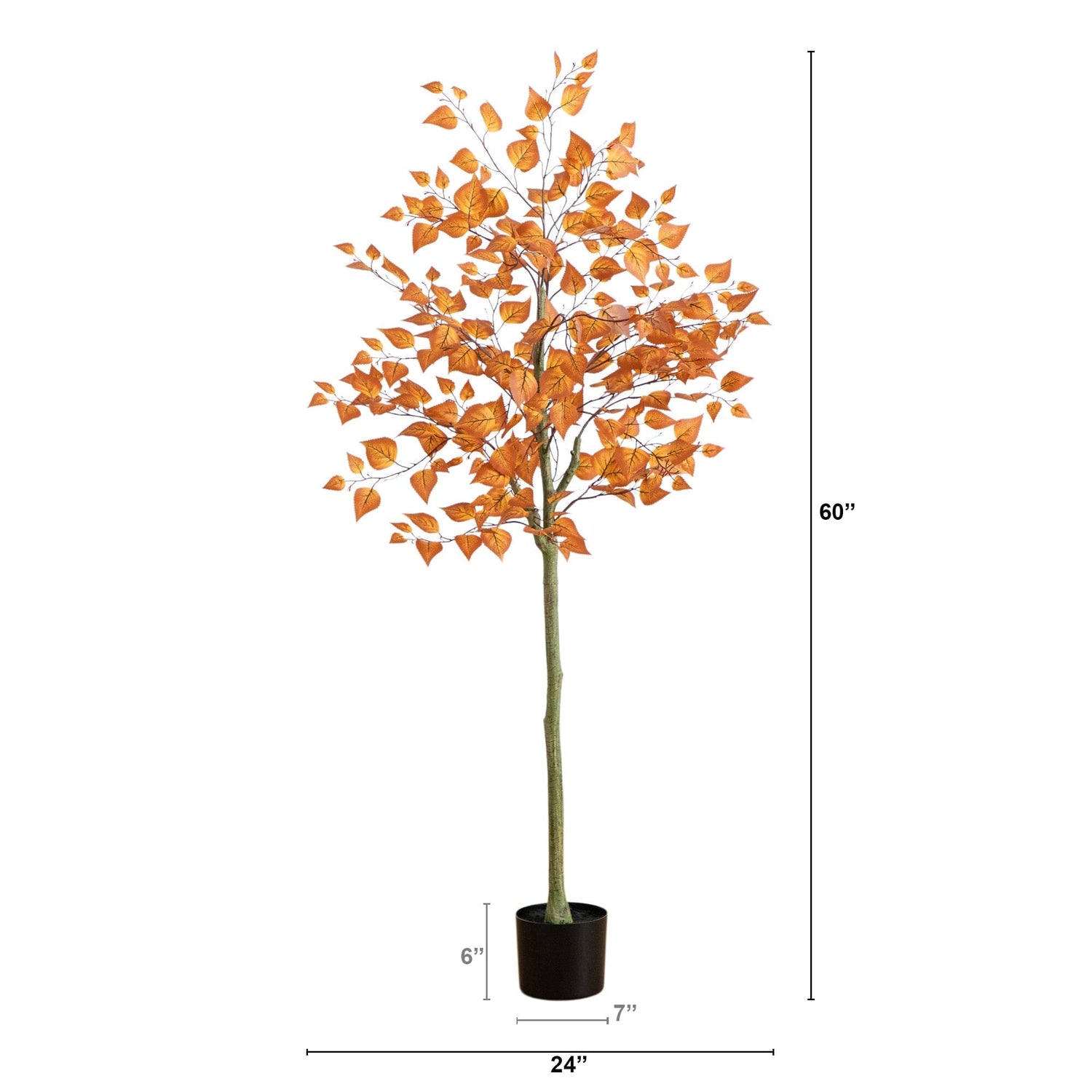 5' Autumn Birch Leaf Artificial Fall Tree