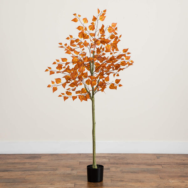 5' Autumn Birch Leaf Artificial Fall Tree