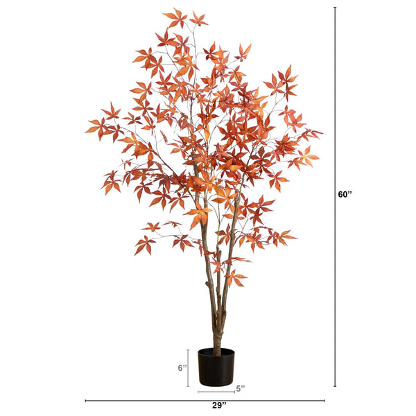 5' Autumn Japanese Maple Artificial Fall Tree
