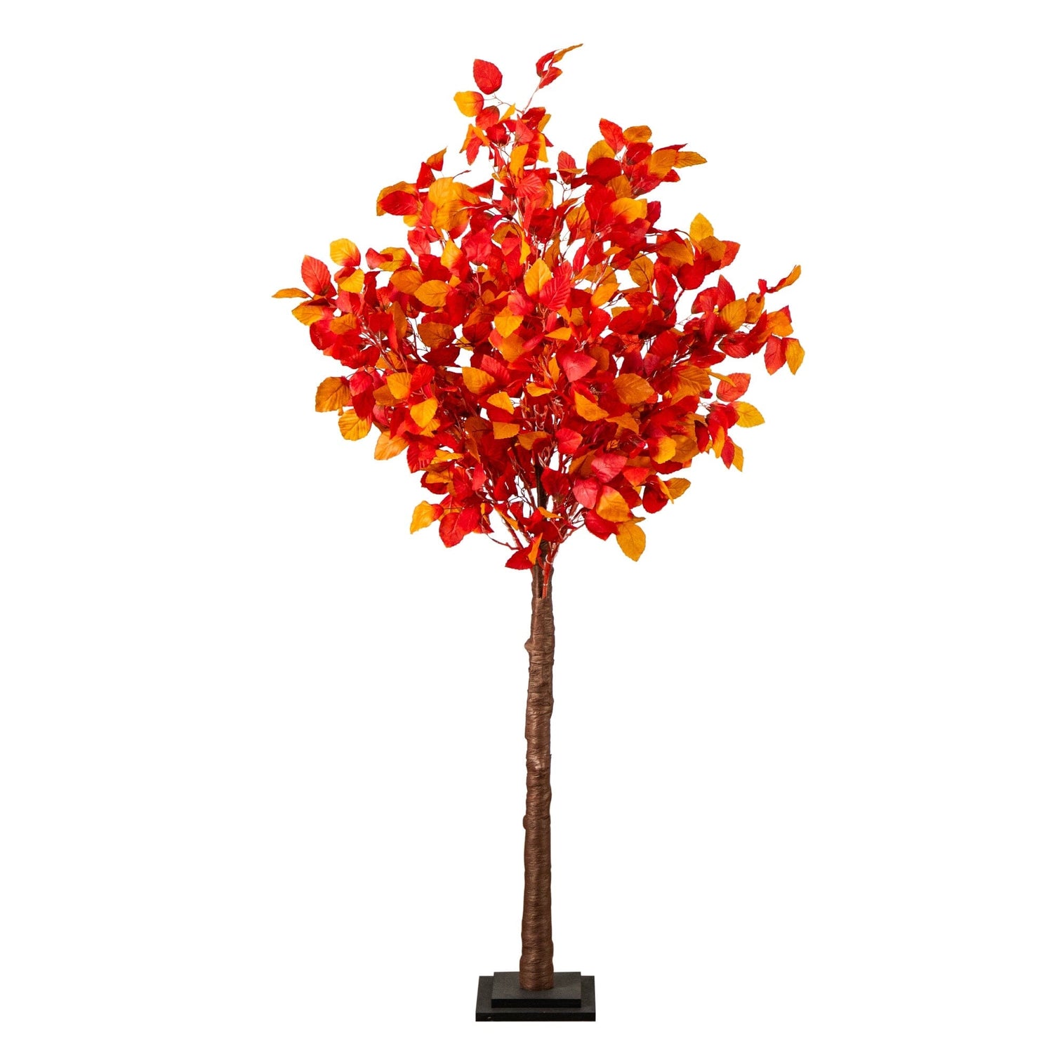 5' Pre-Lit Autumn Artificial Fall Tree with 200 Warm White LED Lights