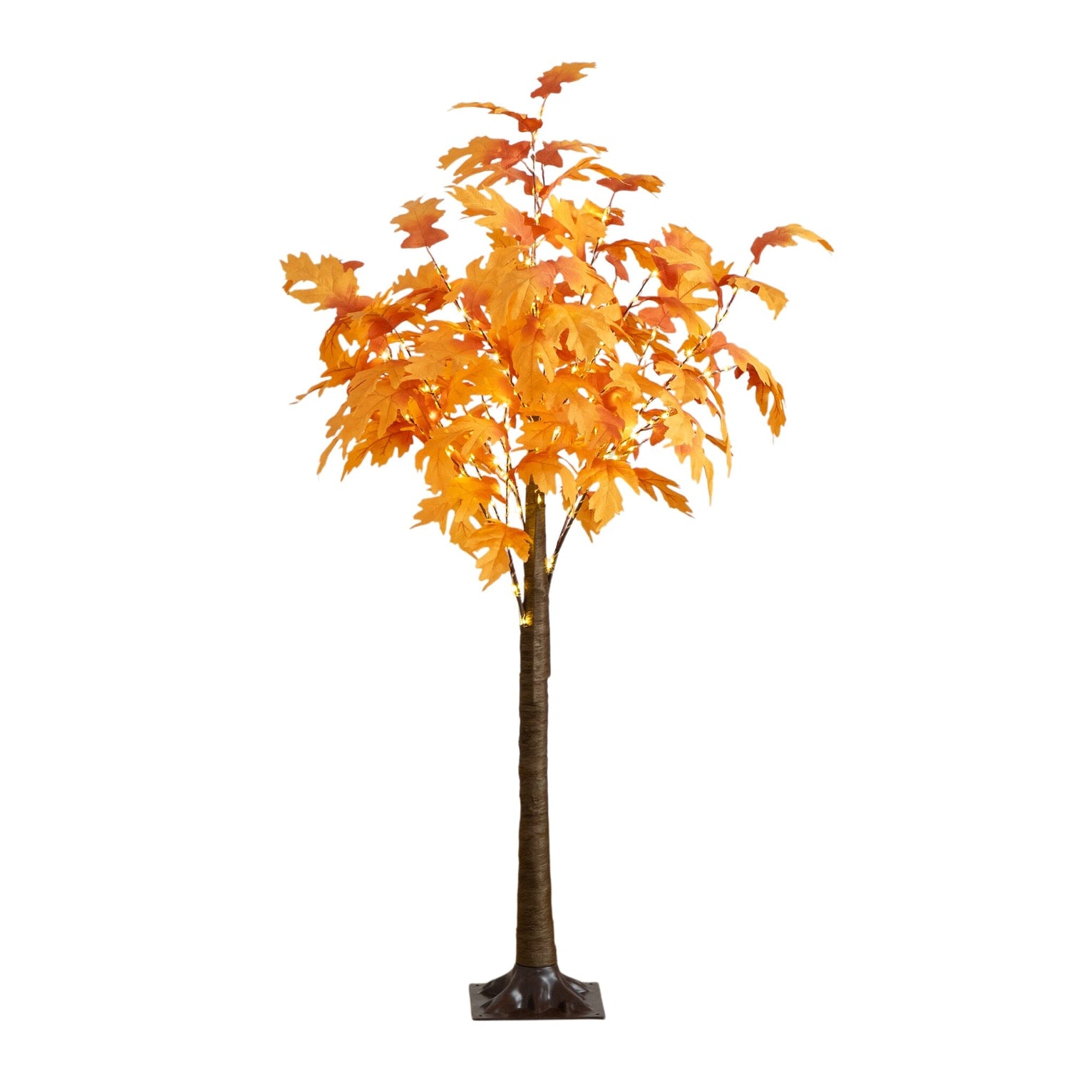 5' Pre-Lit Autumn Maple Artificial Fall Tree with 240 Warm White LED Lights