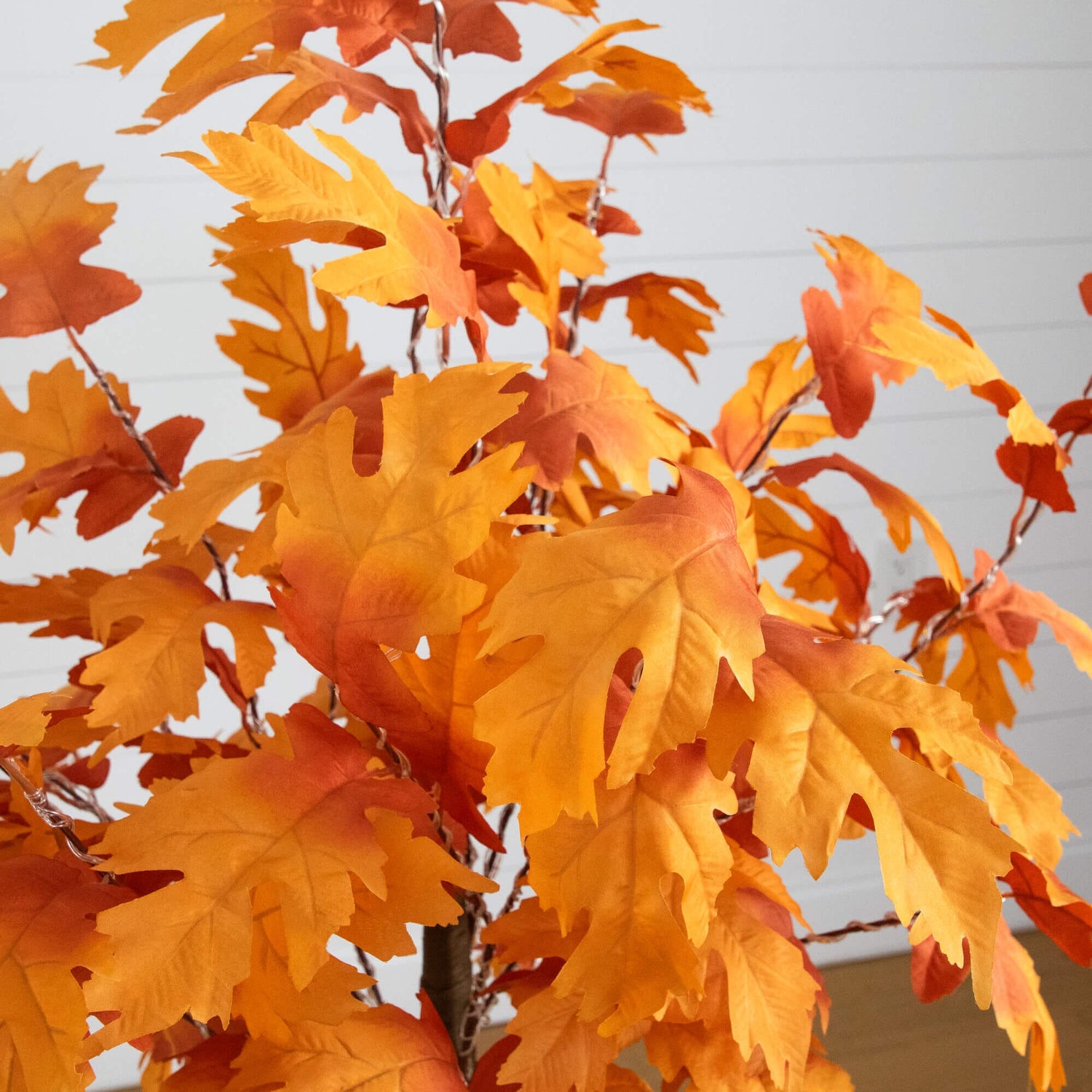 5' Pre-Lit Autumn Maple Artificial Fall Tree with 240 Warm White LED Lights