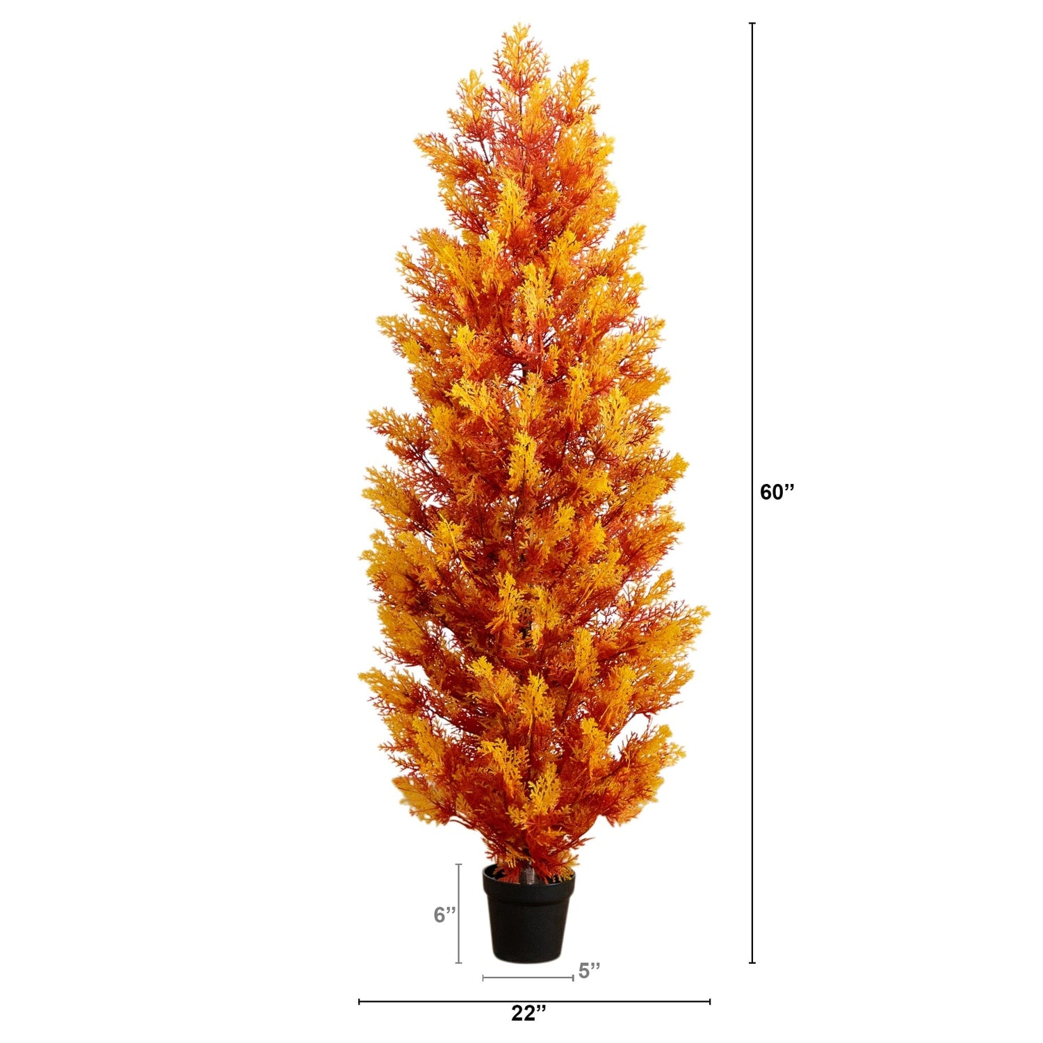 5' UV Resistant Autumn Artificial Fall Cedar Tree (Indoor/Outdoor)
