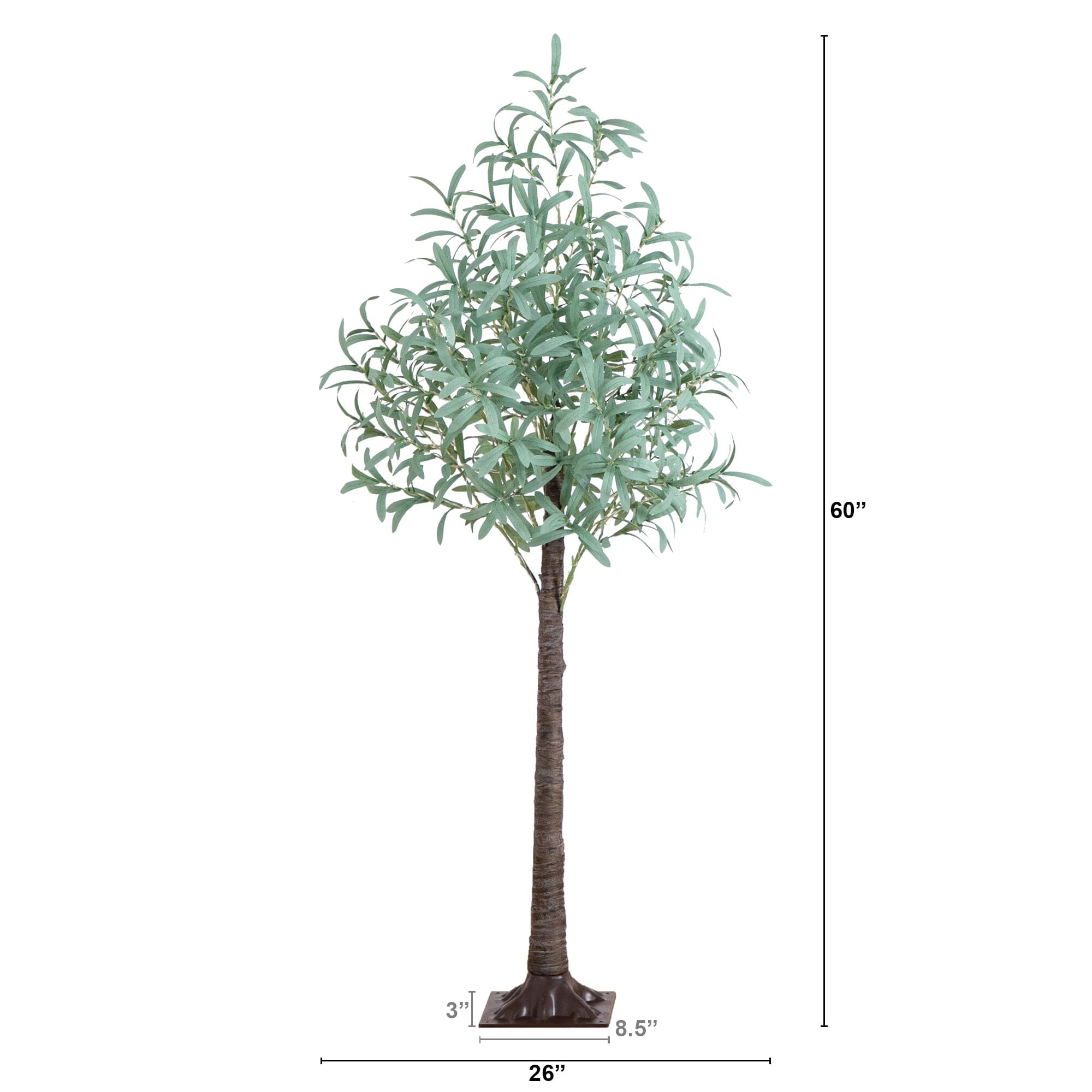 5' Lighted Artificial Olive Tree with 300 Warm White LED Lights