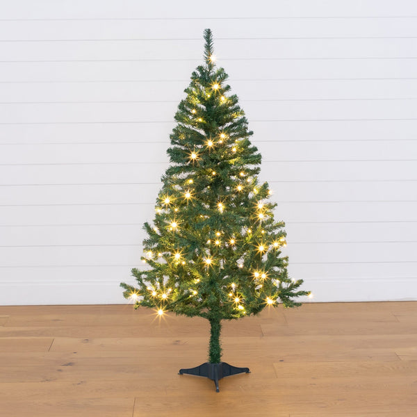 5' Northern Tip Pine Artificial Christmas Tree with 150 Clear LED Lights