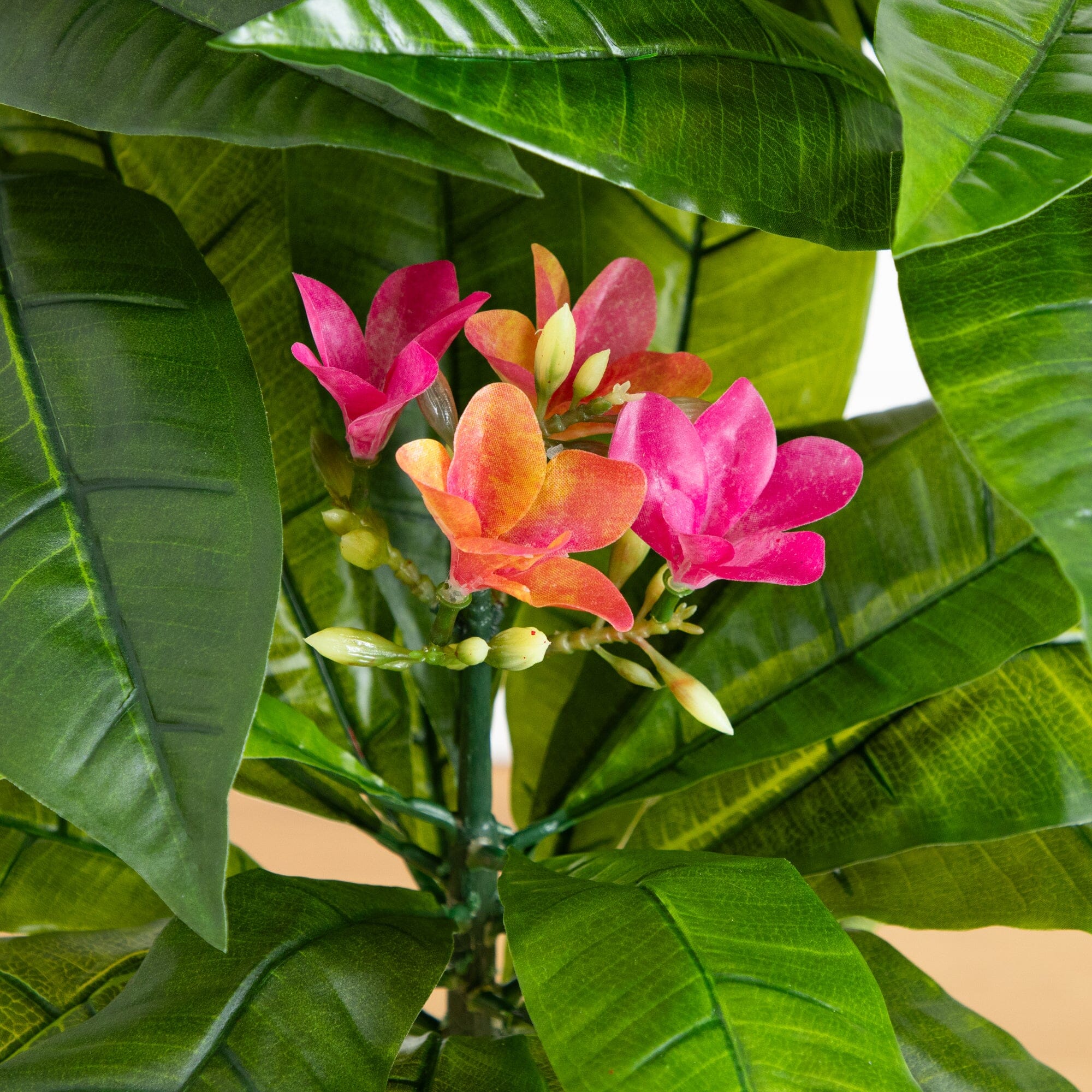 5' Plumeria Artificial Tree in Decorative Planter UV Resistant