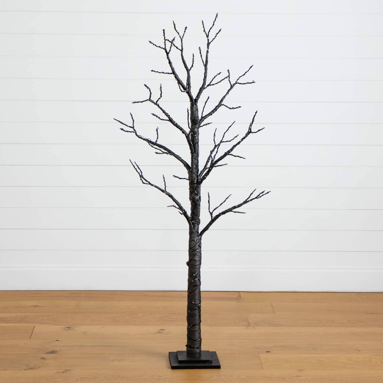 5' Pre-Lit Artificial Halloween Twig Tree with 360 Orange & Purple LED Lights