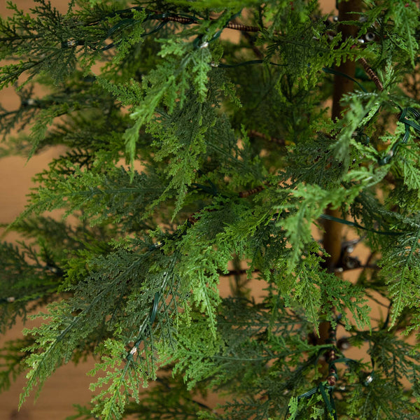 5’ Pre-Lit Artificial Park City Pine Christmas Tree with 200 Multicolored LED Dewdrop Lights
