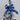 5' Pre-Lit Artificial Pop Up Flocked Christmas Tree with Silver & Blue Ornaments, Ribbons  and 100 Warm White LED Lights