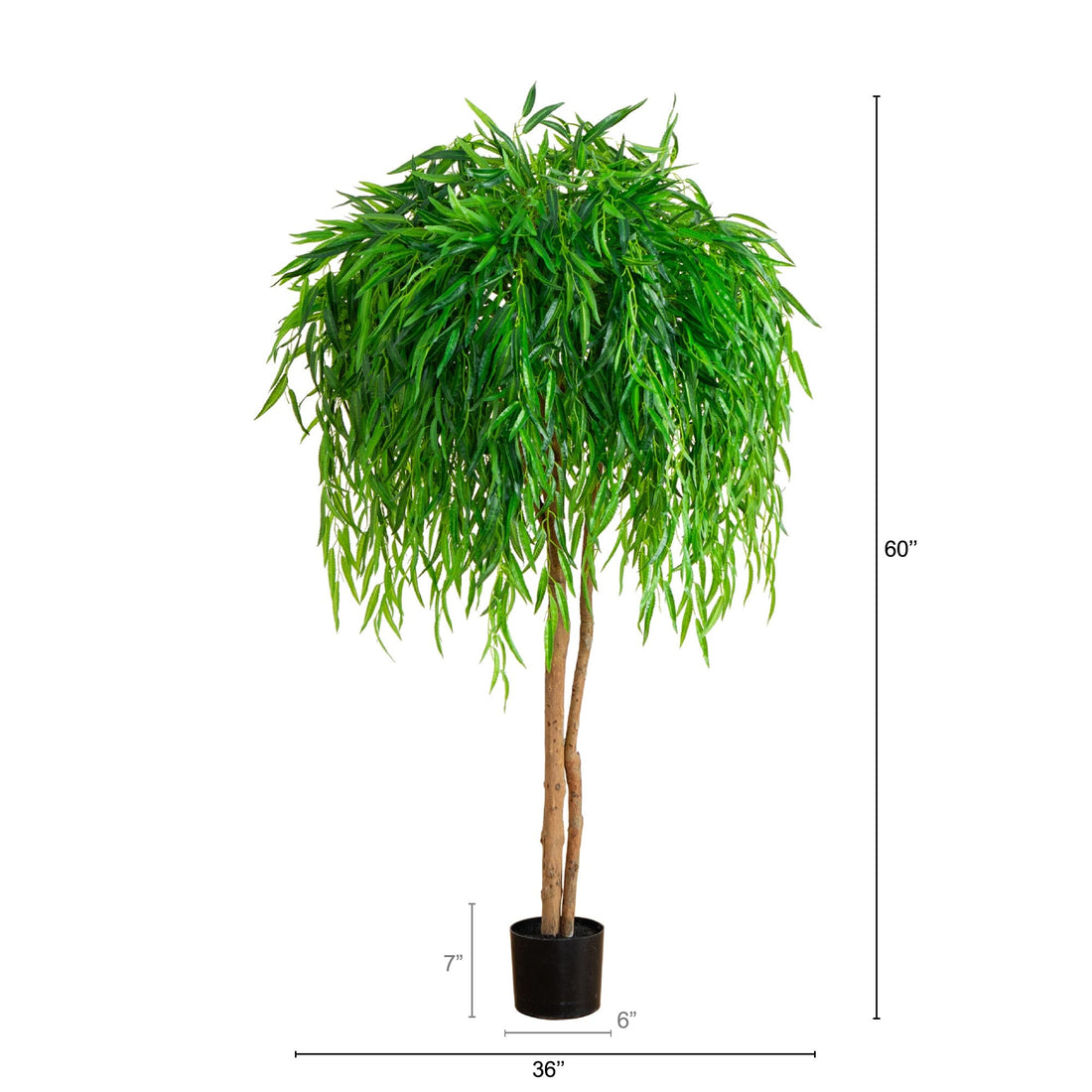 potted willow plant 5' Willow Artificial Tree (Real Touch)