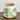 5.5” Floral Tuscan Ceramic Green Scroll Planter