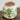 5.5” Floral Tuscan Ceramic Green Scroll Planter