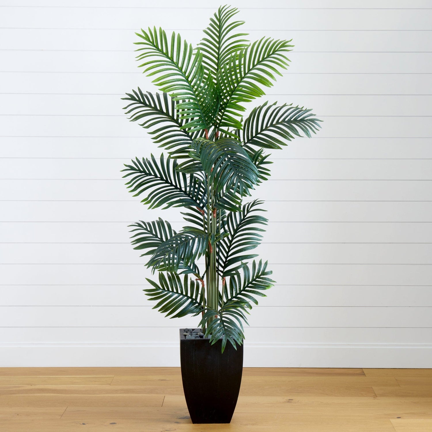 planter box palm tree Nearly Natural 5.5 Ft. Paradise Palm Artificial Tree in Square Planter