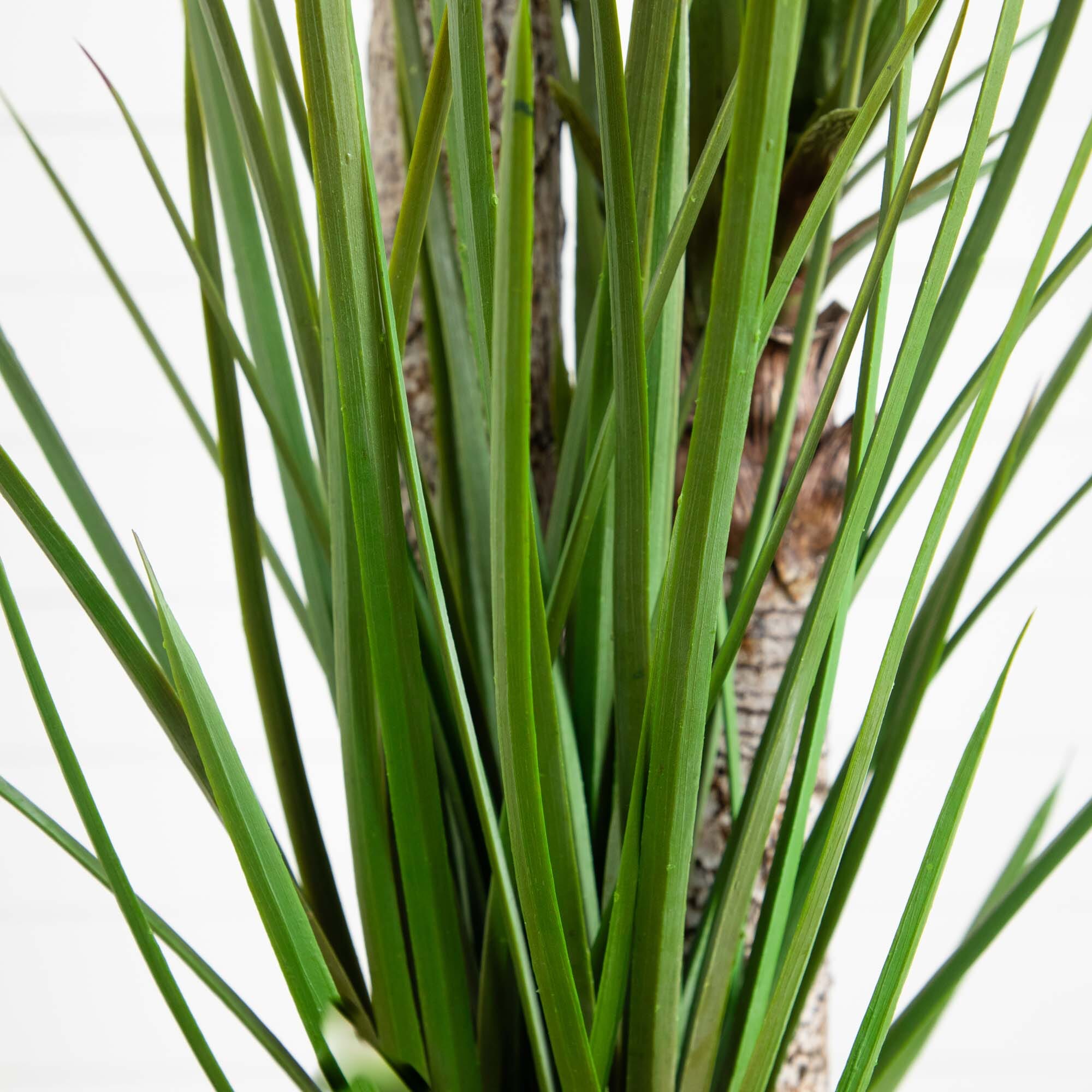 5.5' Yucca Artificial Tree in White Planter | Nearly Natural