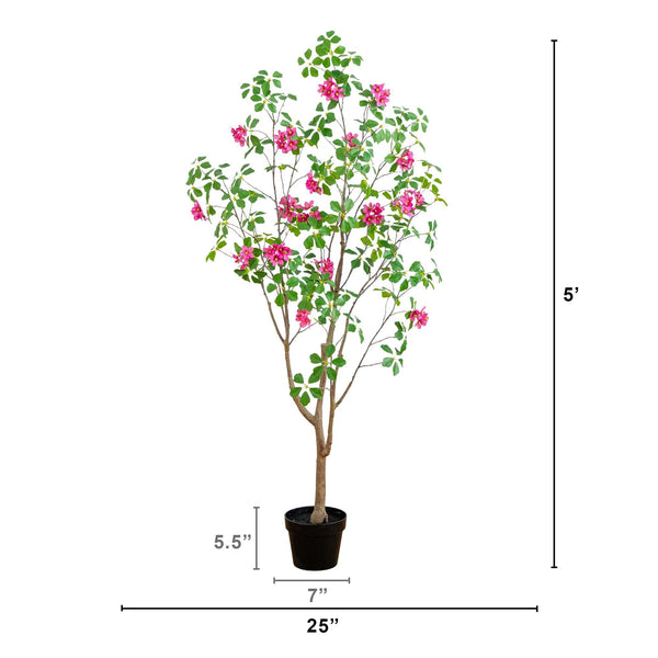 5' Artificial Dogwood Tree with Real Touch Leaves
