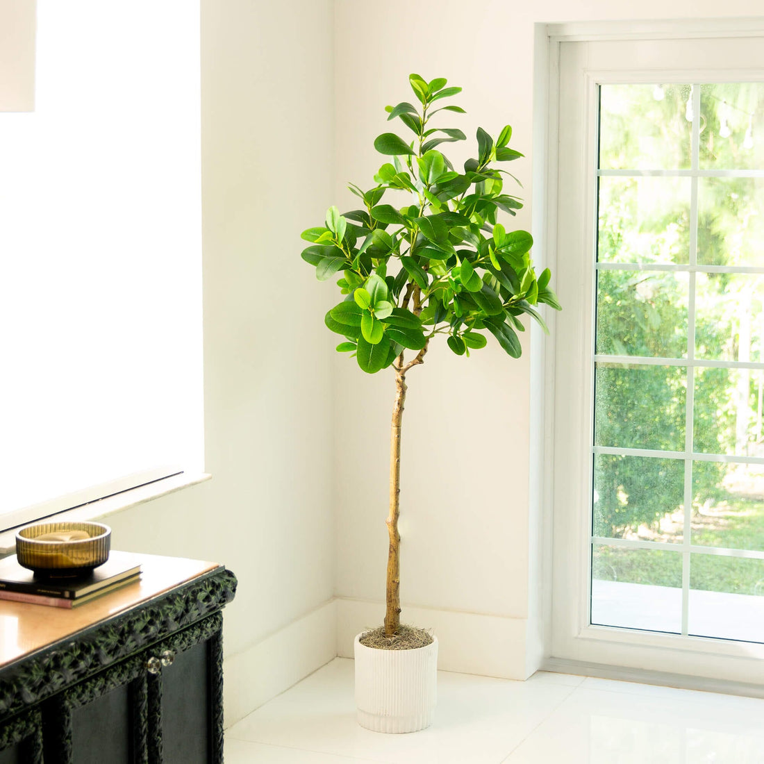 faux ficus audrey tree Nearly Natural 6 ft. Artificial Audrey Ficus Tree