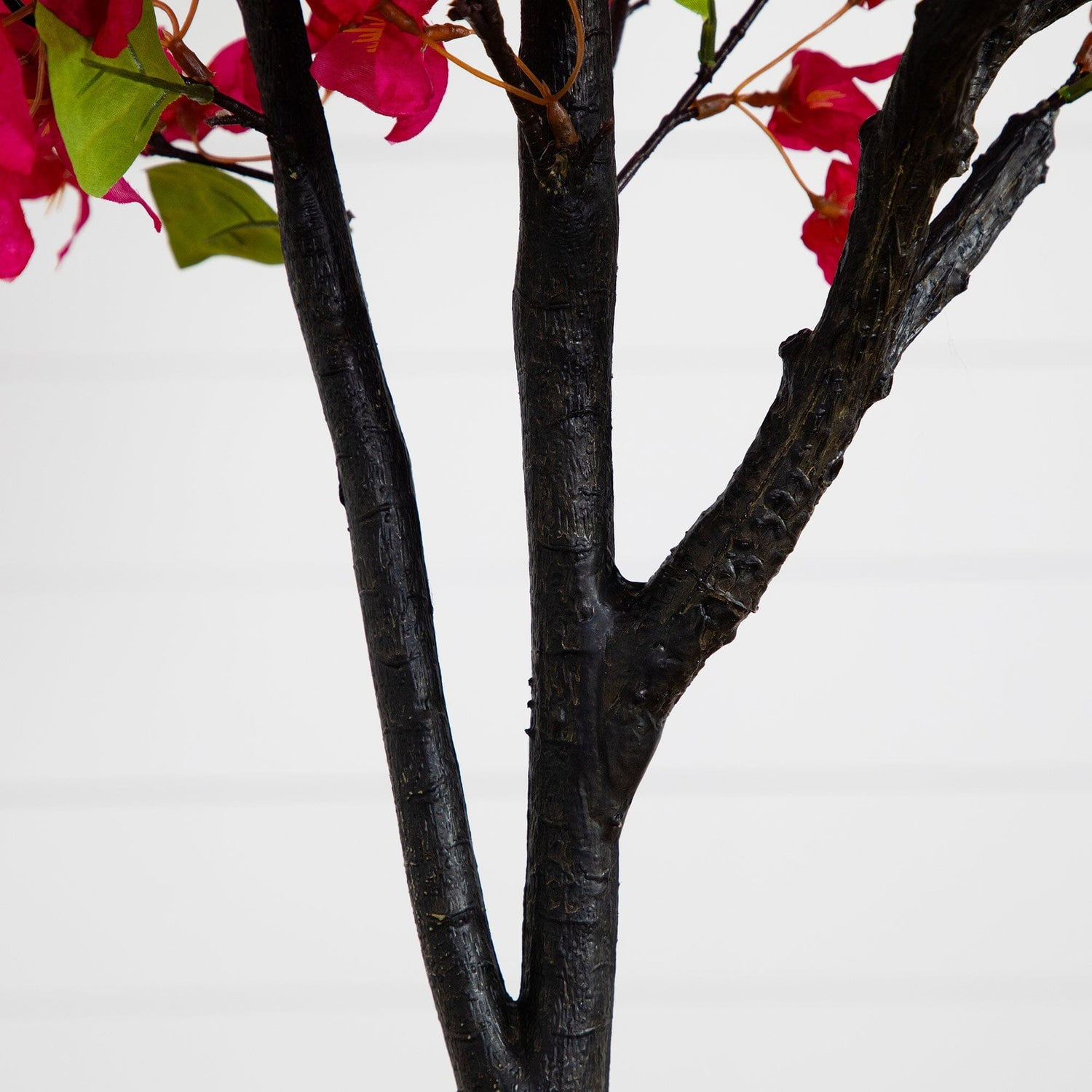 6’ Artificial Bougainvillea Tree with White Decorative Planter