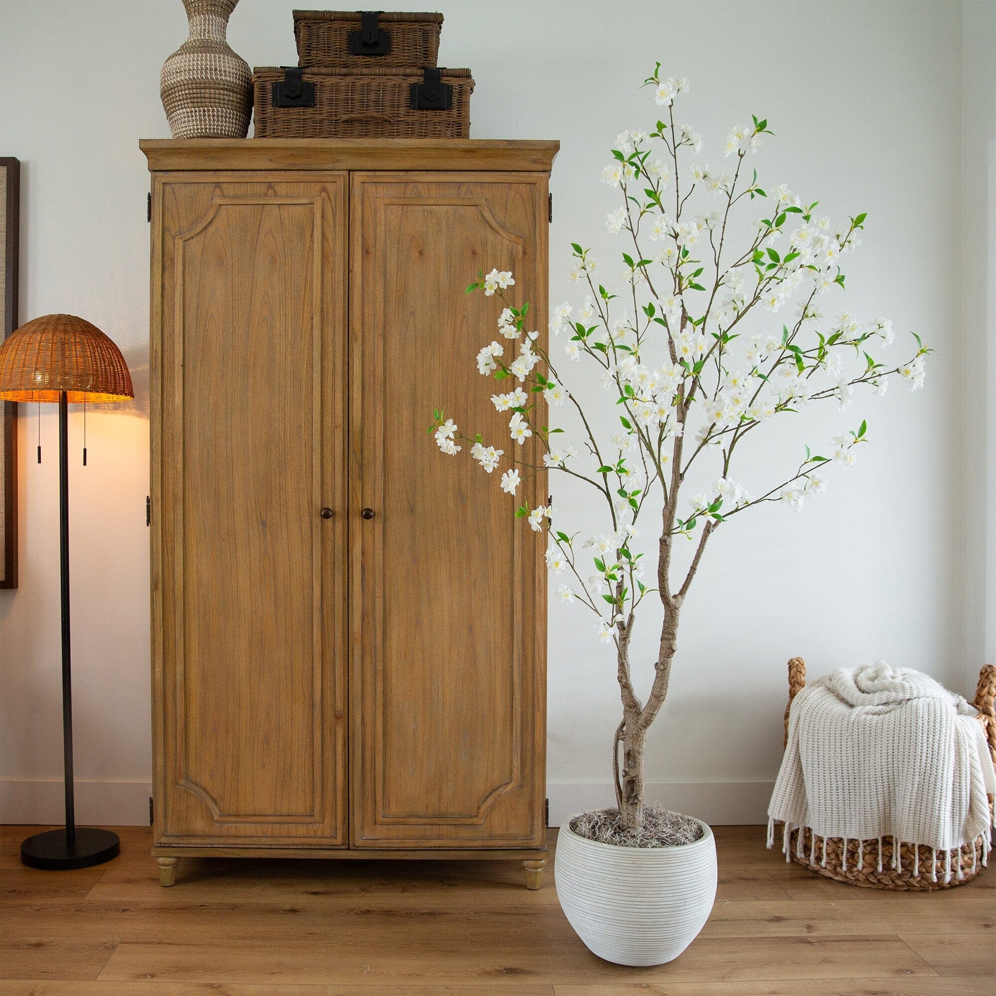 6' Artificial Deluxe Cherry Blossom Tree | Nearly Natural