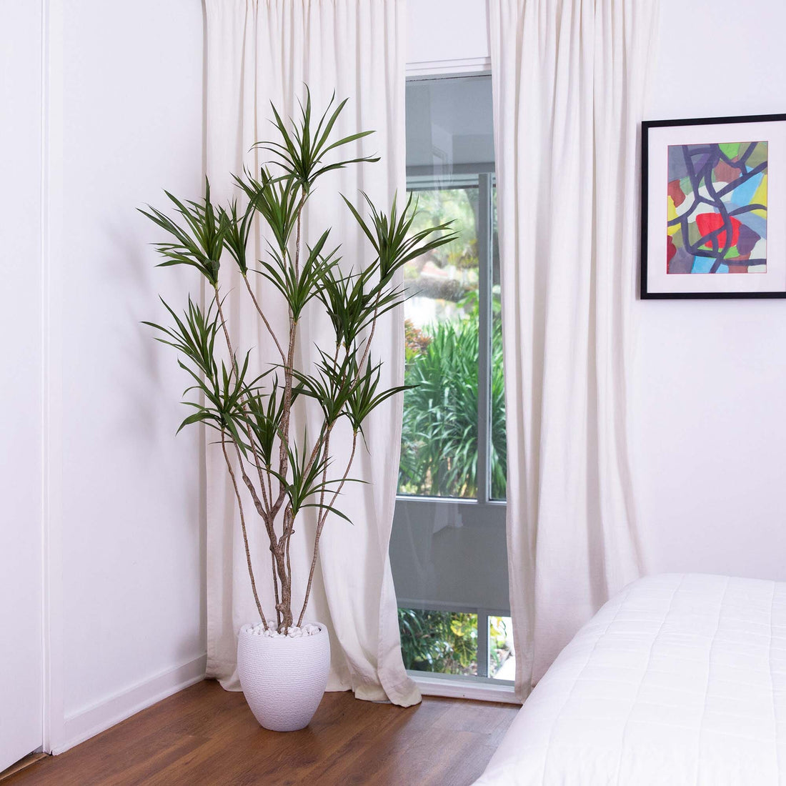 dracaena in bedroom 6' Artificial Dracaena Tree