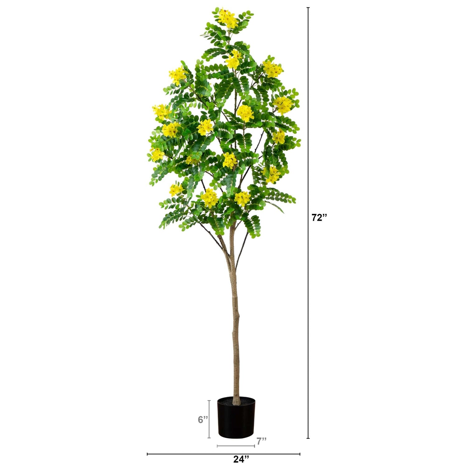 6’ Artificial Flowering Citrus Tree with Real Touch Leaves