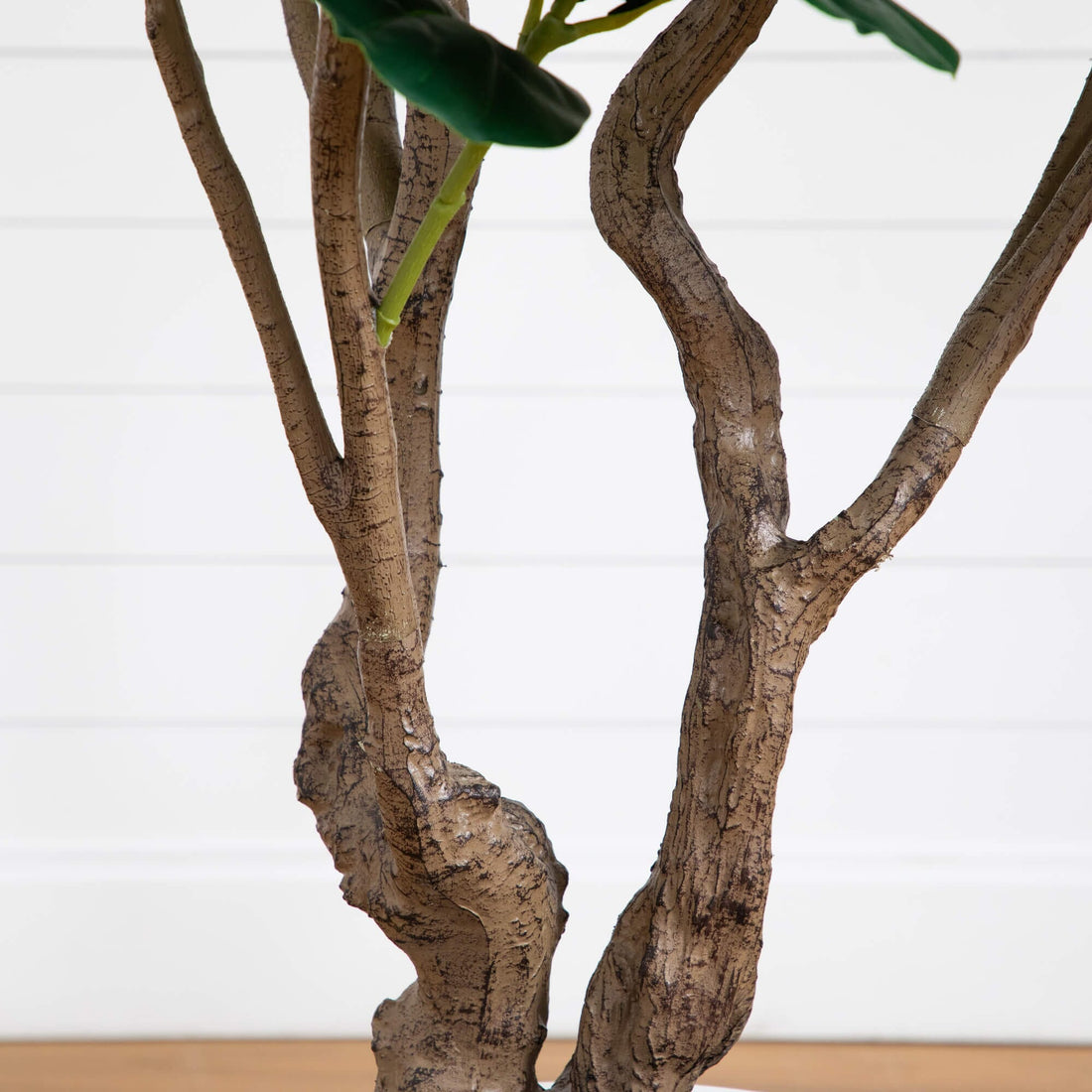 nearly natural 6 fiddle leaf fig tree 6' Artificial Grand Fiddle Leaf Tree in White Decorative Planter