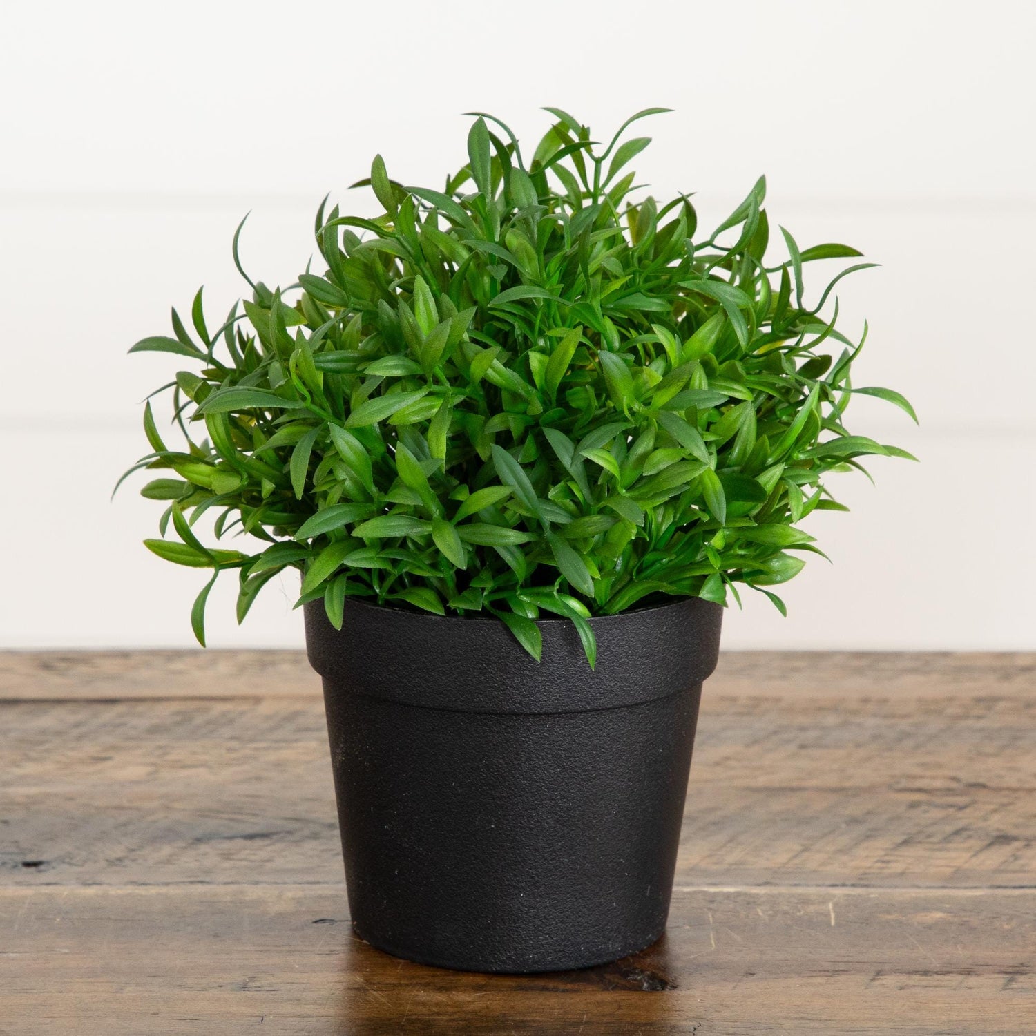 6” Artificial Grass Plant in Black Pot - Set of 2